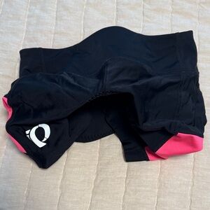 Pearl iZUMi Black and Pink Bike Shorts